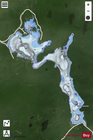 Jesuite, Lac du depth contour Map - i-Boating App - Satellite