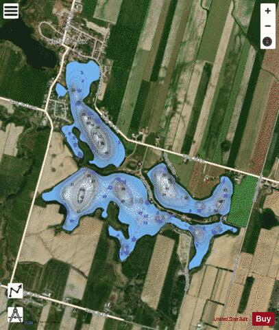 Lac A La Croix A depth contour Map - i-Boating App - Satellite
