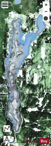 Lac Cayamant depth contour Map - i-Boating App - Satellite