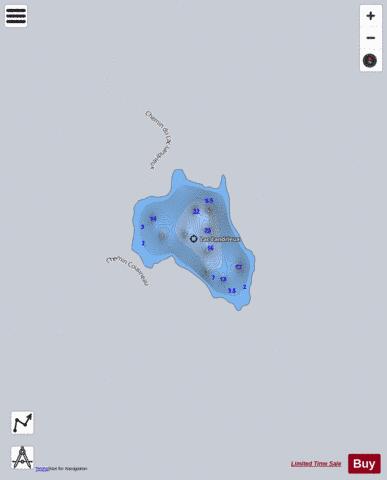 Landrieux  Lac depth contour Map - i-Boating App - Satellite