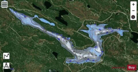 Laurent, Lac depth contour Map - i-Boating App - Satellite