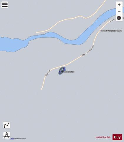 Leonard  Lac depth contour Map - i-Boating App - Satellite