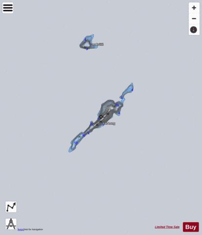 Long  Lac depth contour Map - i-Boating App - Satellite