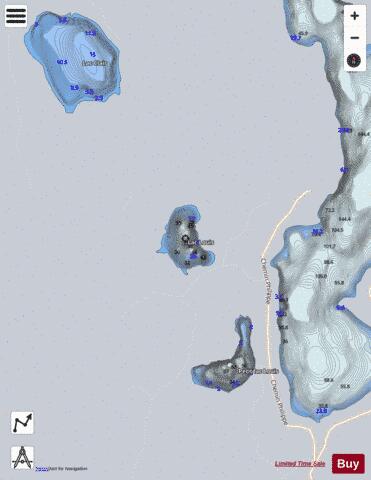 Louis  Lac depth contour Map - i-Boating App - Satellite