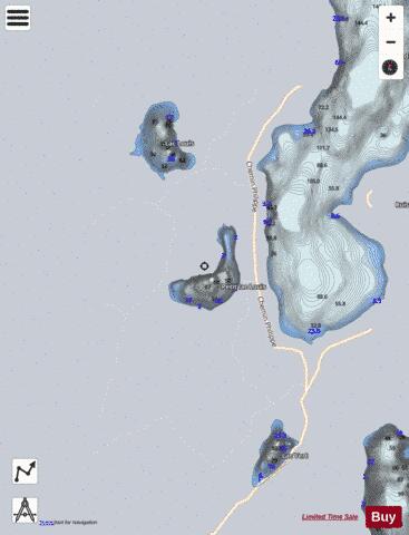 Louis  Petit Lac depth contour Map - i-Boating App - Satellite
