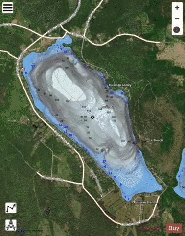 Lyster, Lac depth contour Map - i-Boating App - Satellite