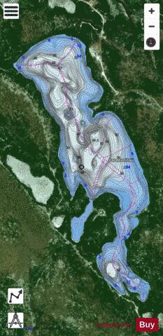 Manitou, Lac depth contour Map - i-Boating App - Satellite