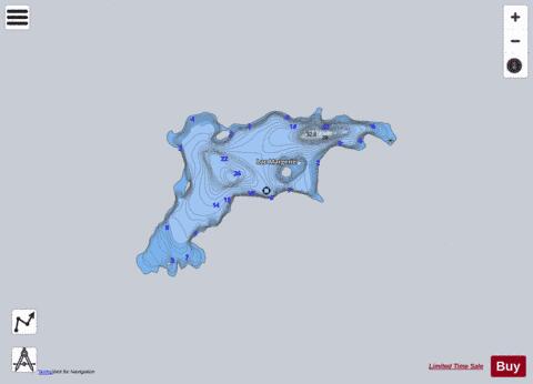 Margerie  Lac depth contour Map - i-Boating App - Satellite