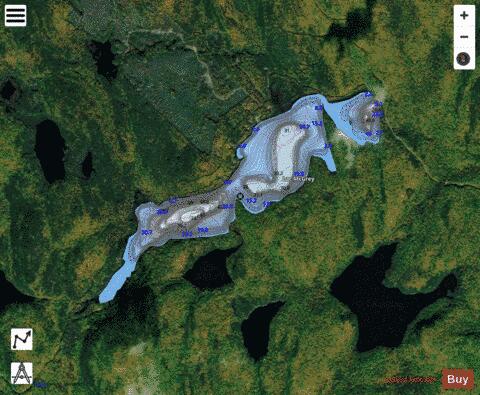 McGrey, Lac depth contour Map - i-Boating App - Satellite