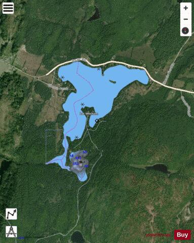 Mecham, Lac depth contour Map - i-Boating App - Satellite