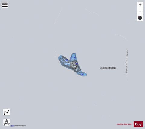 Meule  Lac A La depth contour Map - i-Boating App - Satellite