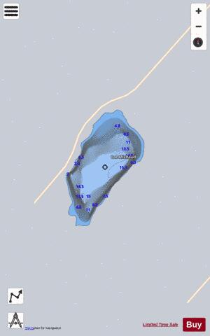 Michaud  Lac depth contour Map - i-Boating App - Satellite