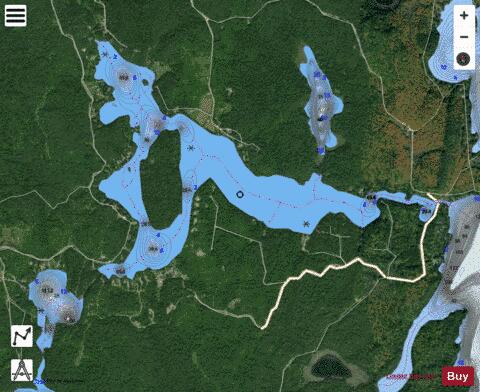 Michel, Lac depth contour Map - i-Boating App - Satellite