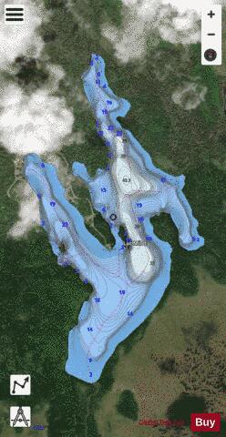 Milot, Lac depth contour Map - i-Boating App - Satellite