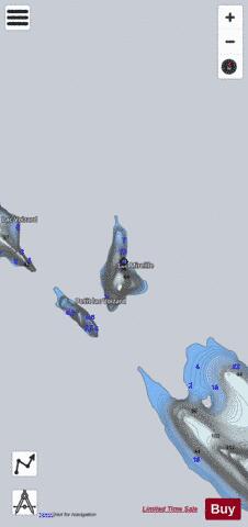 Mireille  Lac depth contour Map - i-Boating App - Satellite