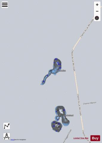 Moffat  Lac depth contour Map - i-Boating App - Satellite