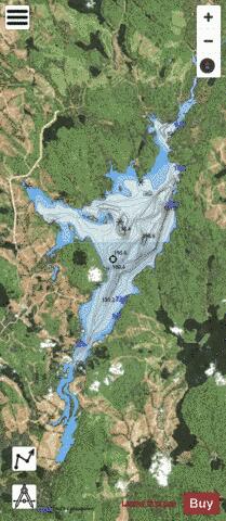 Lac Mondonac depth contour Map - i-Boating App - Satellite