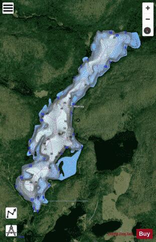 Murray, Lac depth contour Map - i-Boating App - Satellite