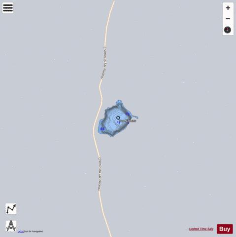 Nadeau  Lac depth contour Map - i-Boating App - Satellite