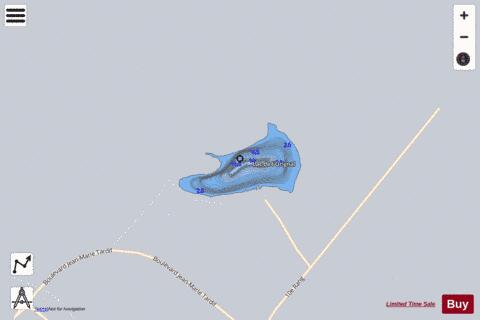 Orignal  Lac De L depth contour Map - i-Boating App - Satellite