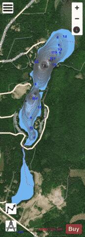 Orignal, Lac depth contour Map - i-Boating App - Satellite