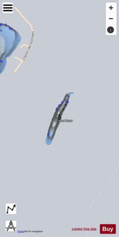 Oscar  Lac depth contour Map - i-Boating App - Satellite