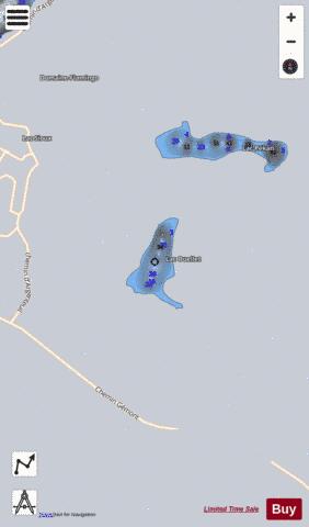 Ouellet  Lac depth contour Map - i-Boating App - Satellite