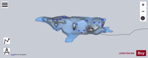 Outardes  Lac Aux depth contour Map - i-Boating App - Satellite
