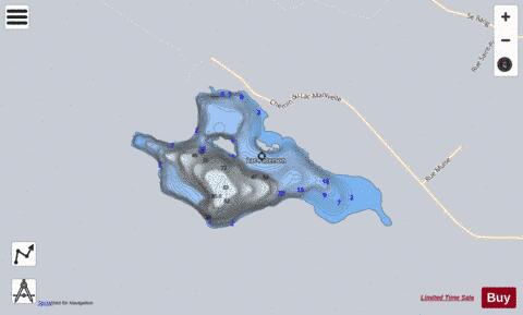 Paterson  Lac depth contour Map - i-Boating App - Satellite