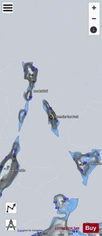 Paul  Premier Lac depth contour Map - i-Boating App - Satellite