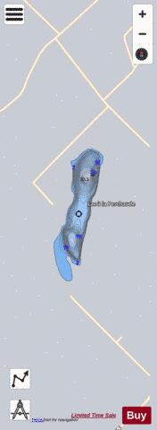 Perchaude  Lac A La depth contour Map - i-Boating App - Satellite