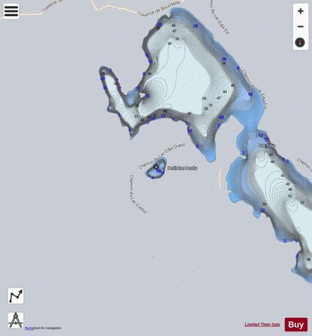 Perdu  Petit Lac depth contour Map - i-Boating App - Satellite