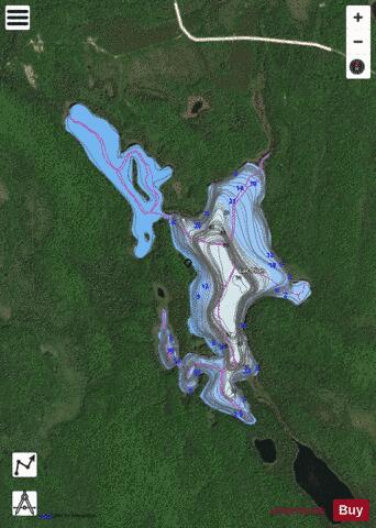 Pion, Lac depth contour Map - i-Boating App - Satellite