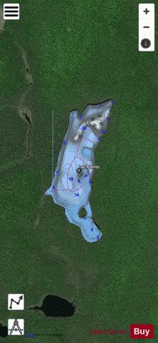 Plante, Lac depth contour Map - i-Boating App - Satellite