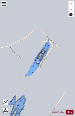 Plourde  Lac depth contour Map - i-Boating App - Satellite