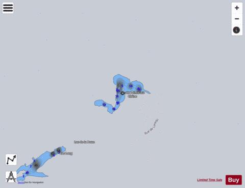 Pointe Au Chene  Lac De depth contour Map - i-Boating App - Satellite