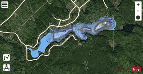 Poisson, Lac depth contour Map - i-Boating App - Satellite