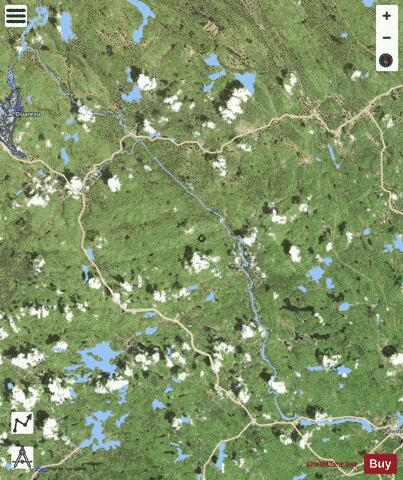 Pontbriand, Lac depth contour Map - i-Boating App - Satellite