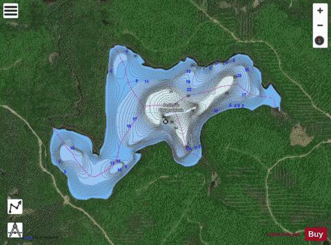Caugnawana, Petit lac depth contour Map - i-Boating App - Satellite
