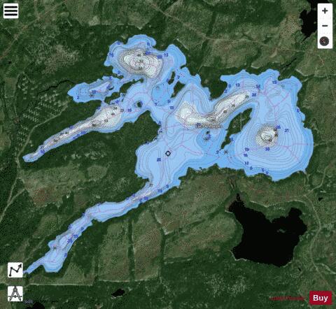 Desforges, Lac depth contour Map - i-Boating App - Satellite
