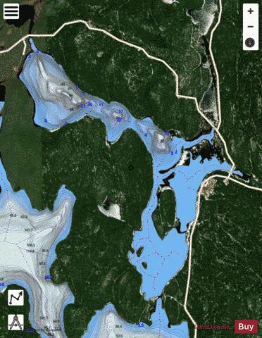 Foins, Grand lac des depth contour Map - i-Boating App - Satellite