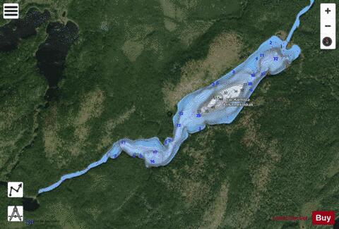 Kamista Atikamekoskak, Lac depth contour Map - i-Boating App - Satellite