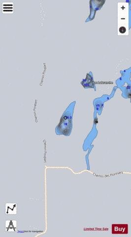 Branche Lac depth contour Map - i-Boating App - Satellite