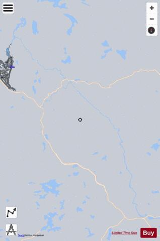 Lac Sans Nom (C-9369) depth contour Map - i-Boating App - Satellite