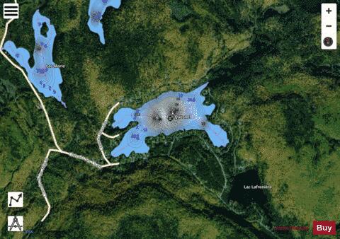 Quesnel, Lac depth contour Map - i-Boating App - Satellite