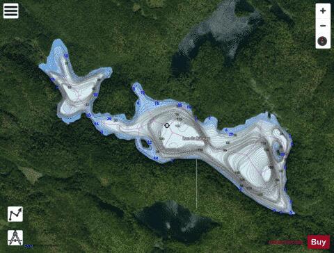 Rateau, Lac du depth contour Map - i-Boating App - Satellite