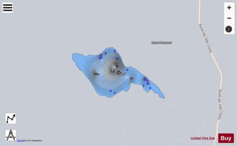Remi  Lac depth contour Map - i-Boating App - Satellite