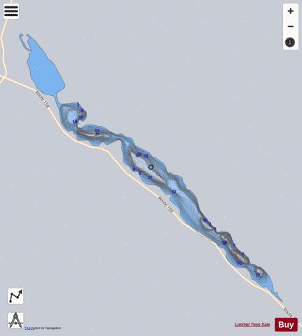 Roberge  Lac depth contour Map - i-Boating App - Satellite