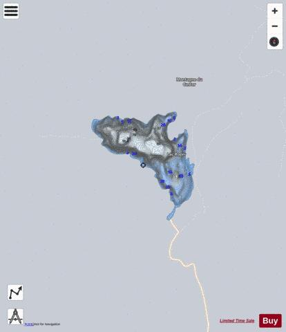Roger  Lac depth contour Map - i-Boating App - Satellite
