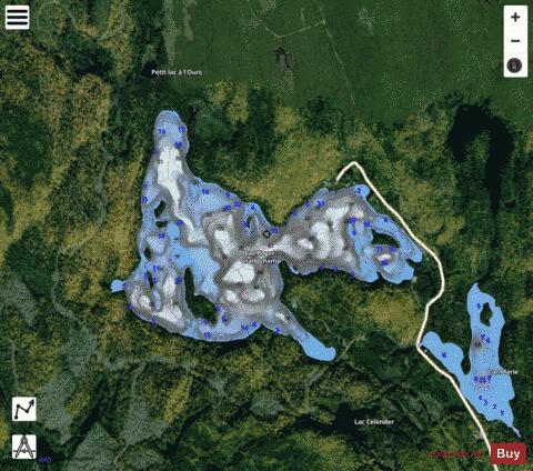 Roger-Grandchamp, Lac depth contour Map - i-Boating App - Satellite